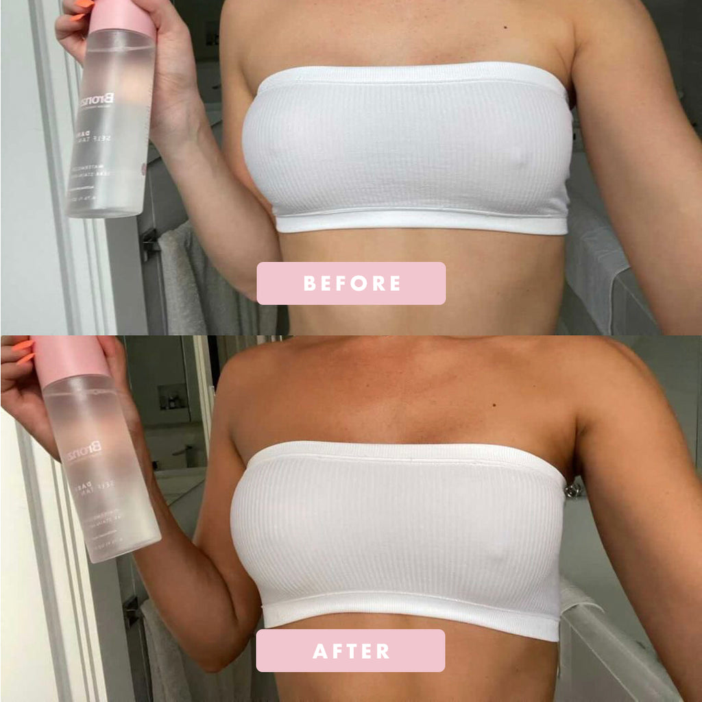 Bronze Era - Hydrating Self Tan Water - Before & After